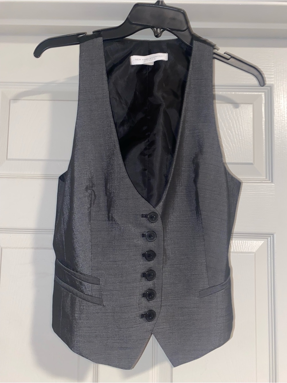 New York & Company Charcoal Gray Men's Dress Vest